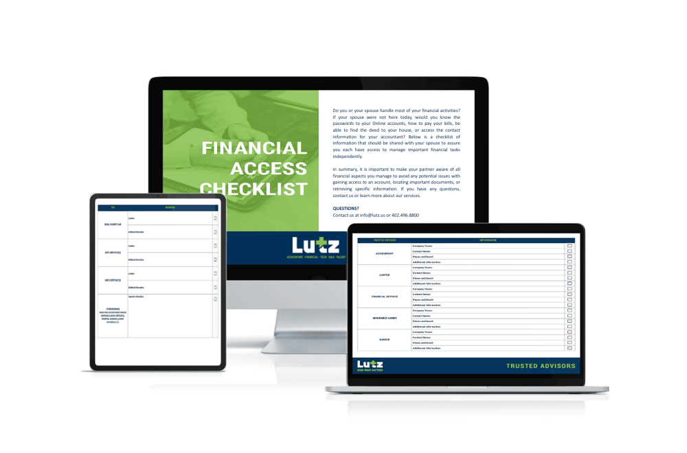 BLOG + Financial Access Checklist Mockup