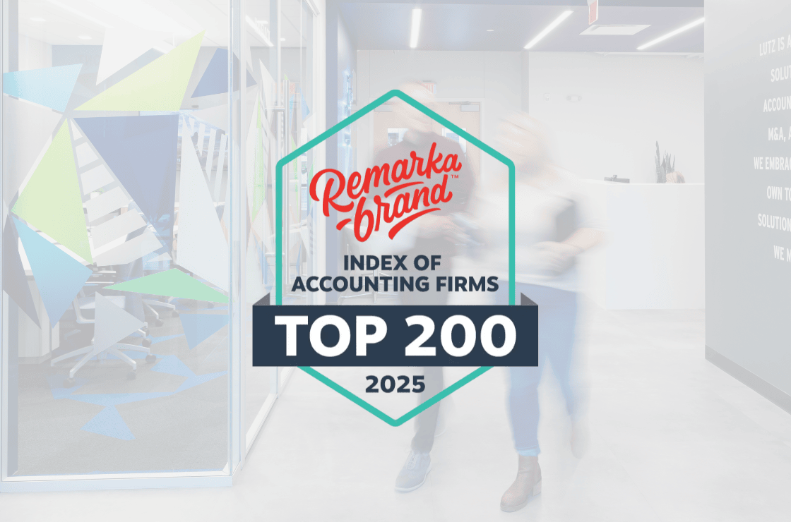 Lutz Ranked #11 in 2025 Remarkabrand Index for Top Accounting Firm Brands