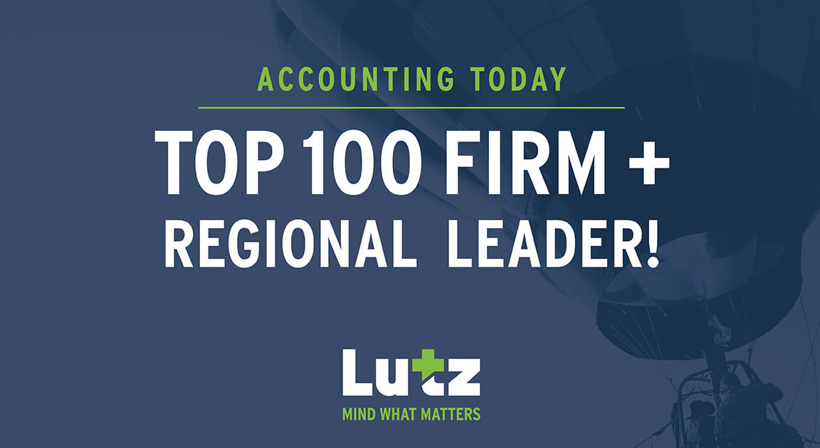 Accounting Today Names Lutz a 2021 Top 100 Firm and Regional Leader