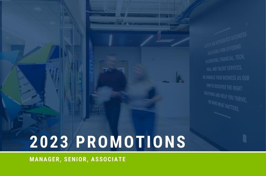 Lutz Announces 2023 Associate through Manager Promotions