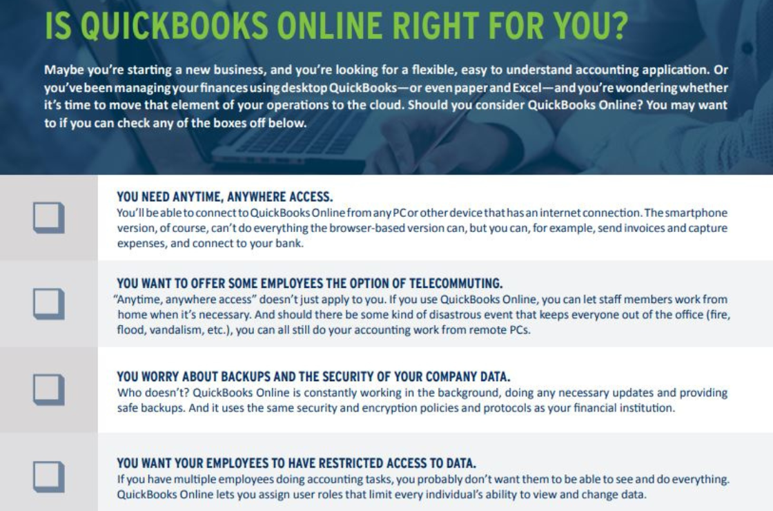 QuickBooks Online Checklist